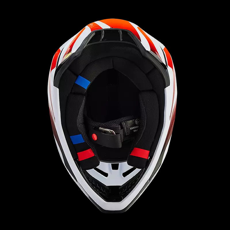 Fox Racing V3 Magnetic Helmet White/Orange