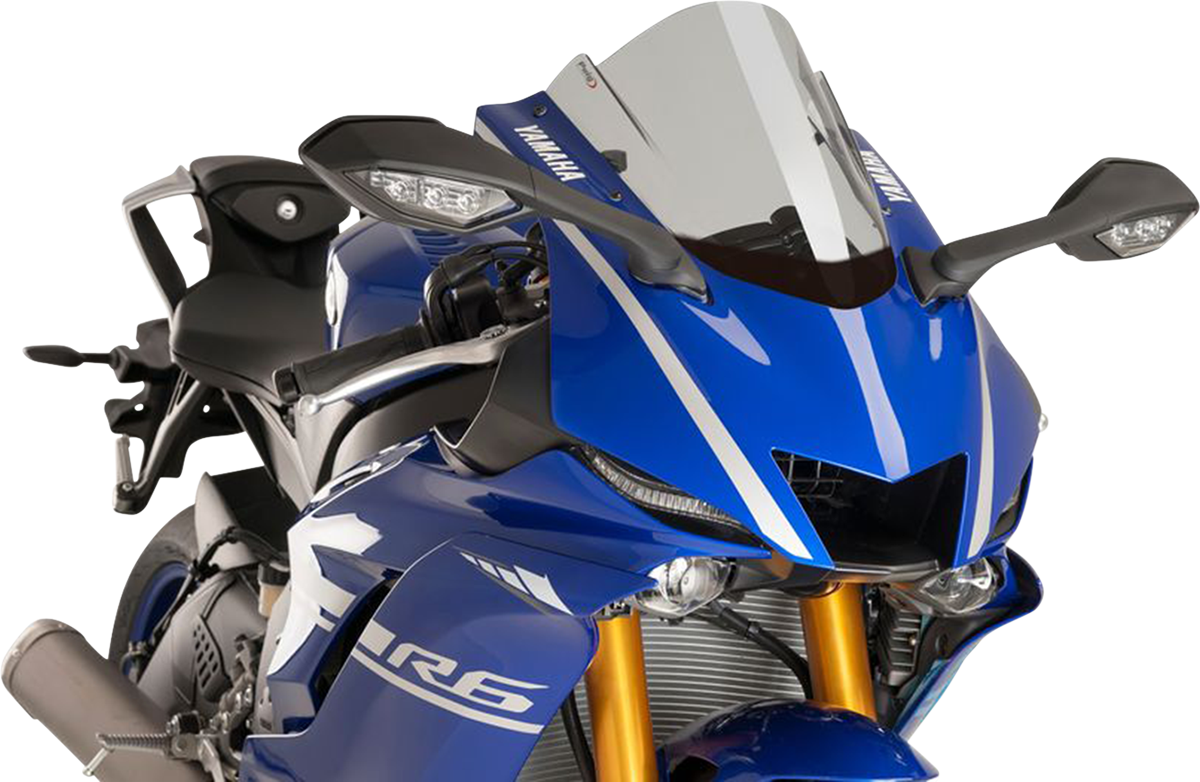Puig Hi-Tech Parts 9723H Race Windscreen - 14-1/4" - Smoke - Yamaha | Street