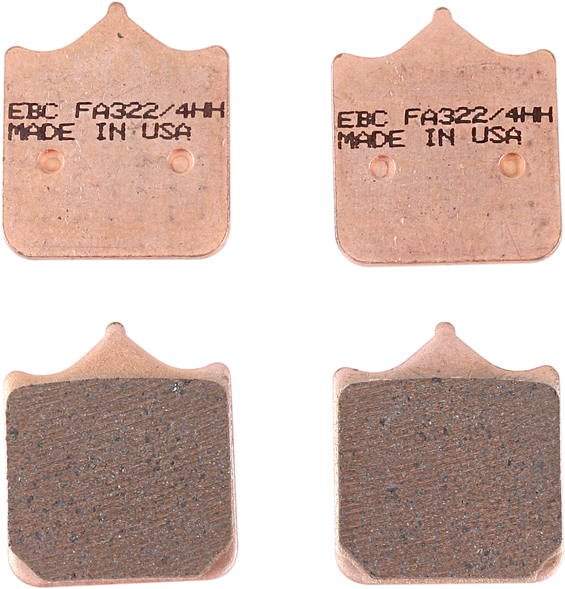 EBC FA-HH Series Sintered Front Brake Pads - FA322/4HH (Benelli / Ducati / Aprilia / Husqvarna / KTM / Bimota 1998–2024)