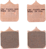 EBC FA-HH Series Sintered Front Brake Pads - FA322/4HH (Benelli / Ducati / Aprilia / Husqvarna / KTM / Bimota 1998–2024)