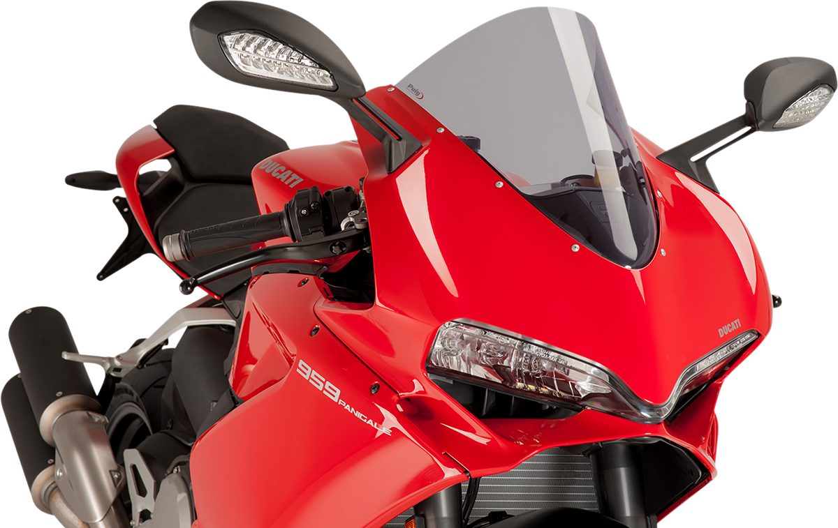 Puig Hi-Tech Parts 7621H Race Windscreen - 14-1/2" - Smoke - Panigale | Street