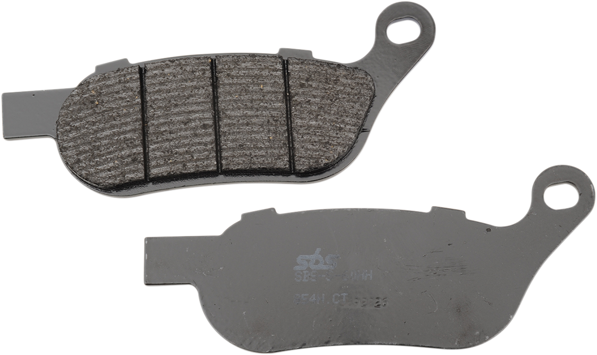 SBS Organic Base Rear Brake Pads - 854H.CT (Harley-Davidson FLSTC Heritage Softail Classic / FLSTF Fat Boy / FLSTN Softail 2008–2017)