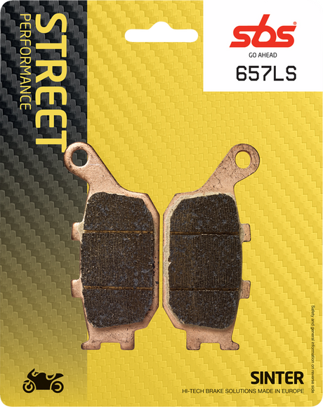 SBS Sintered Rear Brake Pads - 657LS (Honda / Suzuki / Kawasaki / Yamaha 1983–2026)