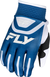 Youth F 16 Gloves Dark Blue/White Yl - Cycle City Outdoors