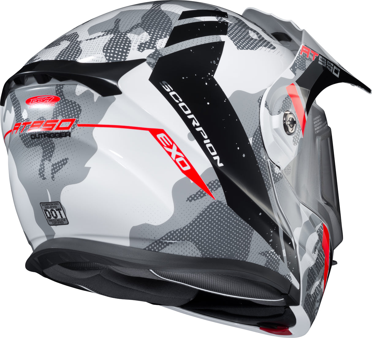Scorpion - Exo At950 Cold Weather Helmet Outrigger White/Grey Sm (Dual)