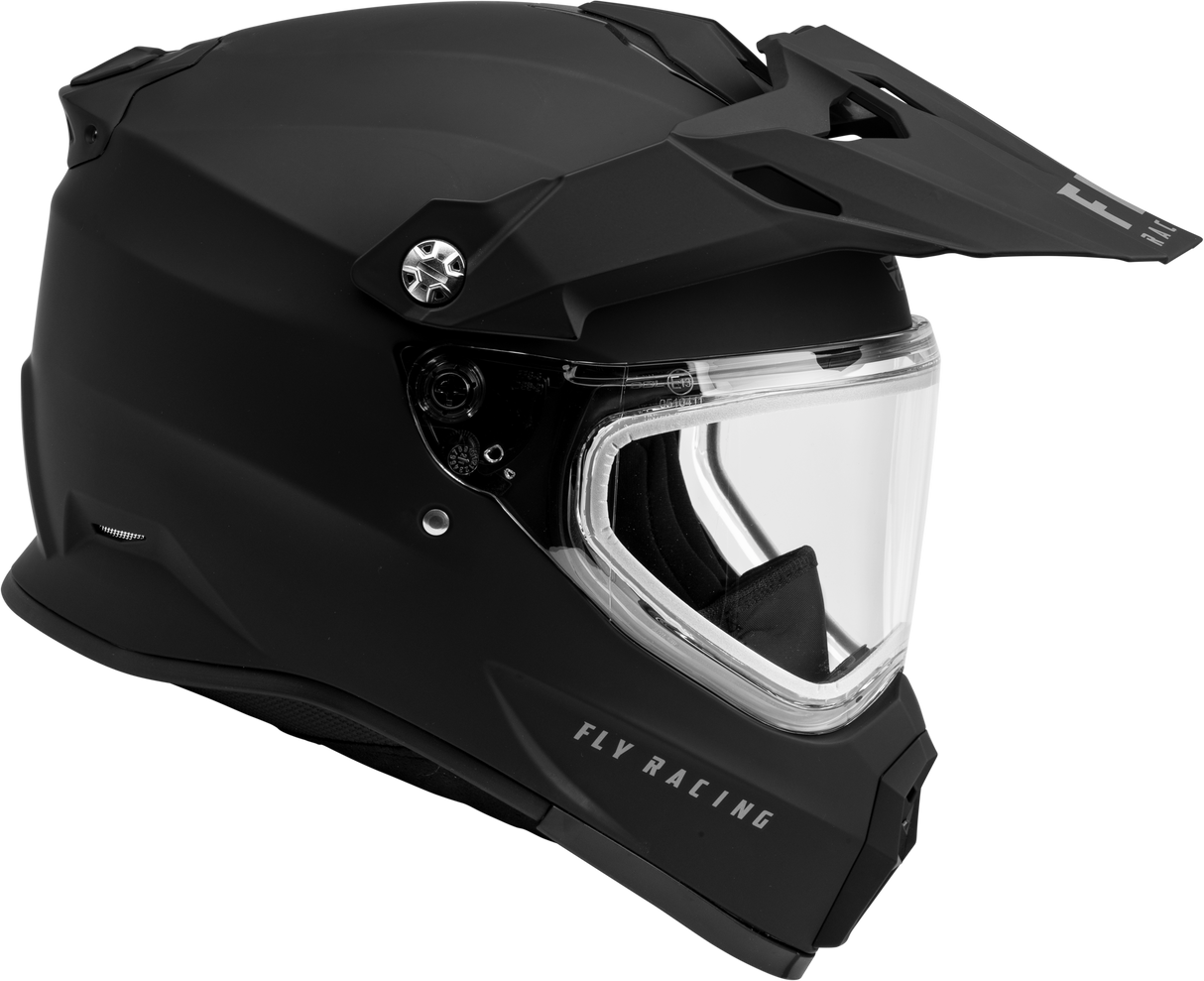 Trekker Cw Solid Helmet Dual Shld Matte Black Md - Cycle City Outdoors