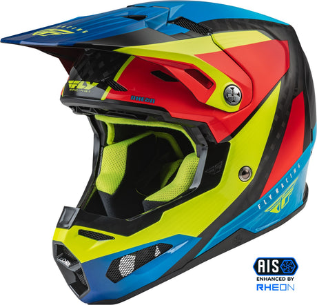 Fly Racing - Formula Carbon Prime Helmet - Hi-Vis/Blue/Red 2X - Cycle City Outdoors