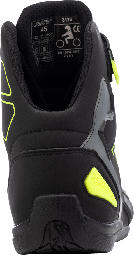 Sabre Moto Shoe Ce Boot Blk/Gry/Flo Yellow Sz 13