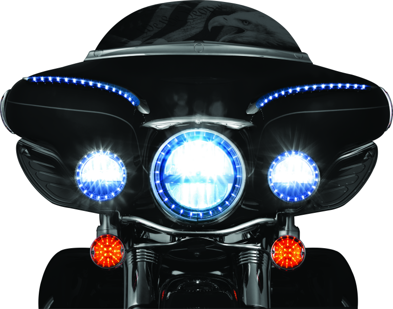 Kuryakyn LED Halo Trim Ring For 7inch Headlight 83-13 Touring Models Chrome - Cycle City Outdoors