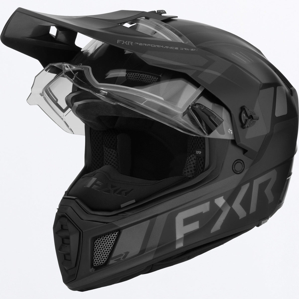 FXR Clutch-X Helmet w/ Electric Shield | Black Ops | Sizes XS–3XL