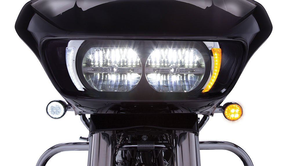 Fang Headlight Bezels for Harley Davidson Road Glide (Chrome) 45250
