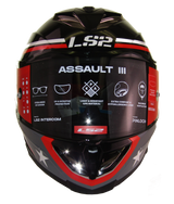 LS2 Assault III Zone Gloss Black Gray Red LG