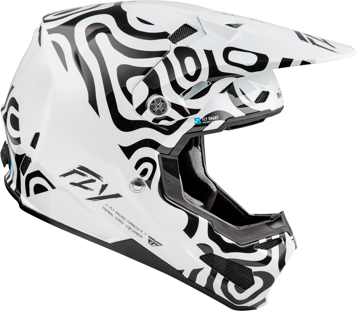Youth Formula S Carbon Abyss Helmet White/Black Yl - Cycle City Outdoors