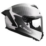 LS2 Rapid III Motorcycle Helmet Flow Gloss White / Gray / Black