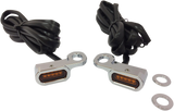 DRAG SPECIALTIES LED Handlebar Marker Lights - Hydraulic Clutch - Chrome/Amber L22-0229CAENU
