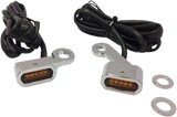 DRAG SPECIALTIES LED Handlebar Marker Lights - XL - Chrome/Amber L22-0231CAENU