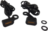 DRAG SPECIALTIES LED Handlebar Marker Lights - XL - Black/Amber L22-0231MBAENU