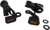 DRAG SPECIALTIES LED Handlebar Marker Lights - Black/Amber L22-0232MBAENU