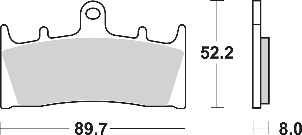 SBS HS Series Sintered Front Brake Pads - 686HS (Kawasaki Ninja ZX-9R / Suzuki GSX1300R Hayabusa 1993–2008)