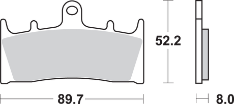 SBS HS Series Sintered Front Brake Pads - 686HS (Kawasaki Ninja ZX-9R / Suzuki GSX1300R Hayabusa 1993–2008)