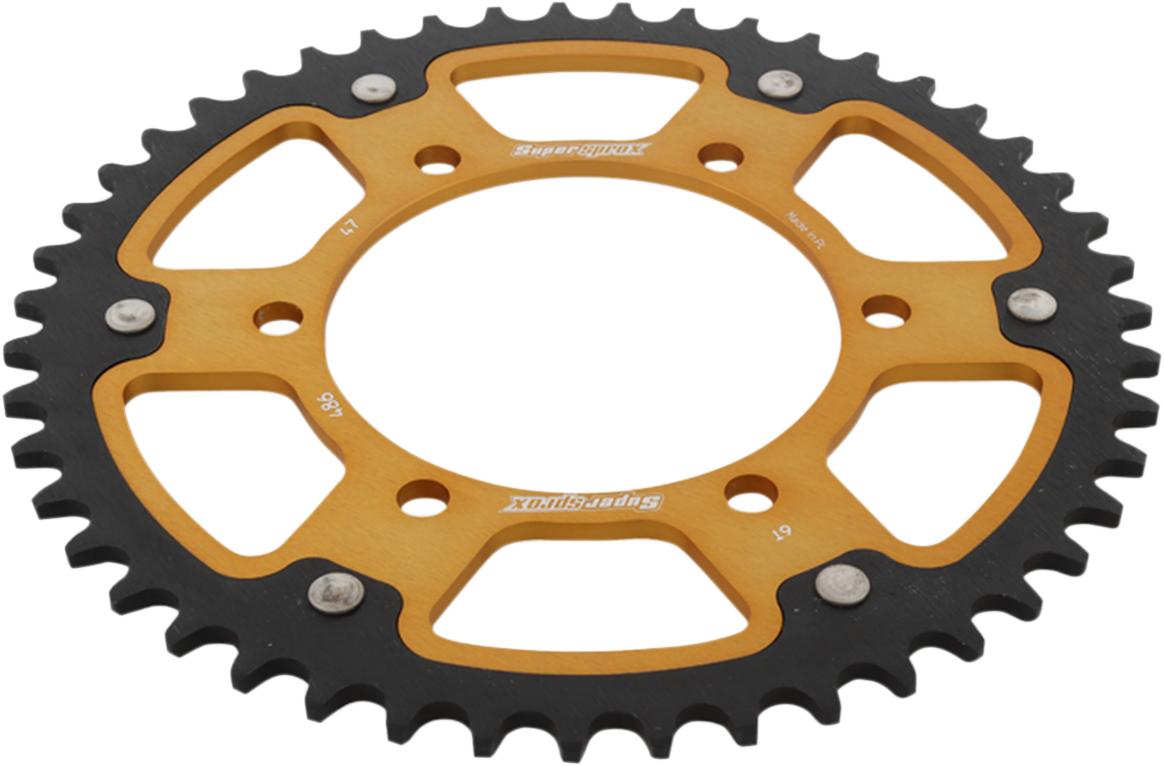 SUPERSPROX RST-486-47-GLD Stealth Rear Sprocket - 47 Tooth - Gold - Kawasaki/Yamaha/Suzuki | Street