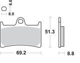 SBS HS Series Sintered Front Brake Pads - 634HS (Yamaha YZF-R6 / YZF-R1 / FZS1000 FZ1 1993–2026)