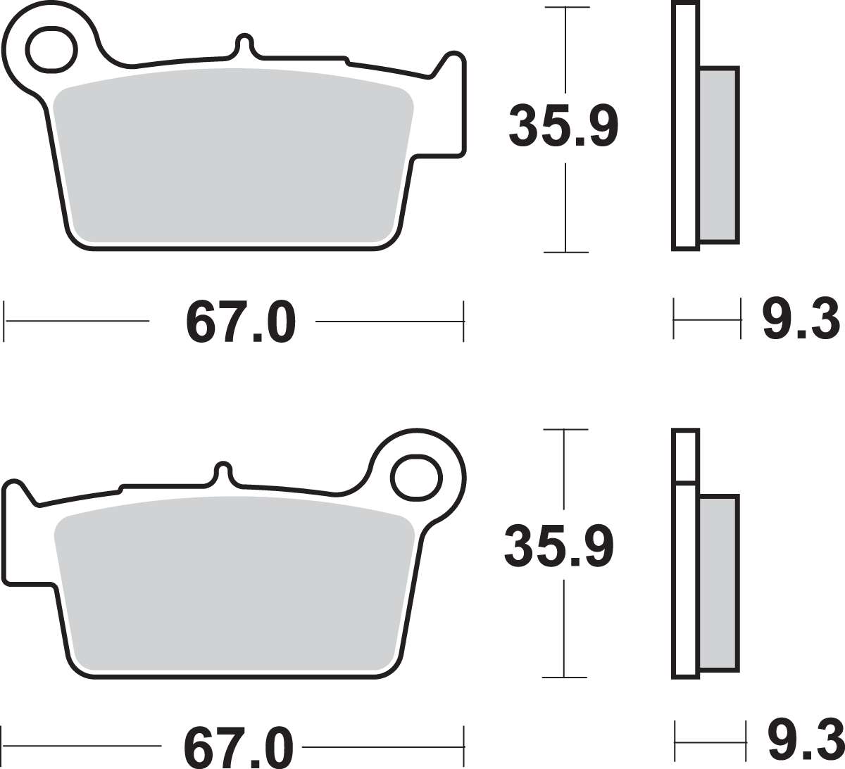 SBS Sintered Rear Brake Pads - 790SI (Yamaha / TM / Gas Gas / Beta / Aprilia / Kawasaki 2003–2024)