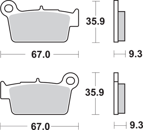 SBS Sintered Rear Brake Pads - 790SI (Yamaha / TM / Gas Gas / Beta / Aprilia / Kawasaki 2003–2024)
