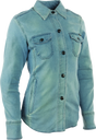 Speed and Strength Speed Society Armored Moto Shirt Denim Blue Womens - Small - Cycle City Outdoors