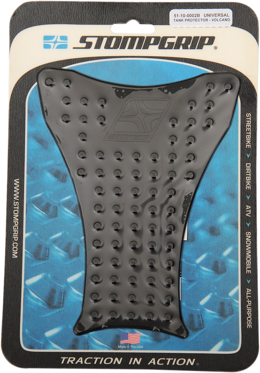 STOMPGRIP 51-01-1010B Tank Protector - Center - Volcano - Black - Universal | Adventure/Street