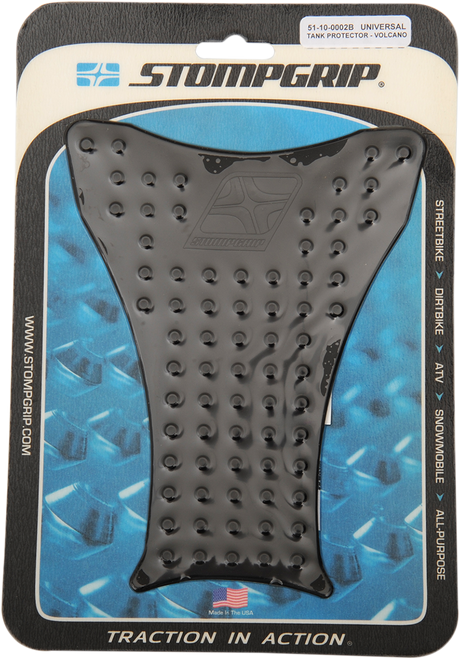 STOMPGRIP 51-01-1010B Tank Protector - Center - Volcano - Black - Universal | Adventure/Street