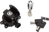 DRAG SPECIALTIES Side Hinge Ignition Switch with Fork Lock - Black E21-0214GBK
