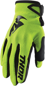 Thor Youth Sector Gloves - Acid/Black - Large 3332-1535 - Cycle City Outdoors