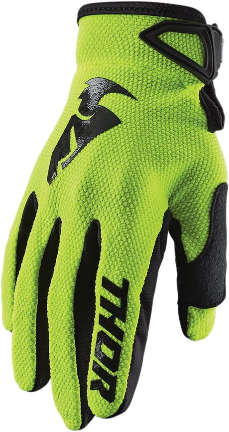 Thor Youth Sector Gloves - Acid/Black - Large 3332-1535 - Cycle City Outdoors