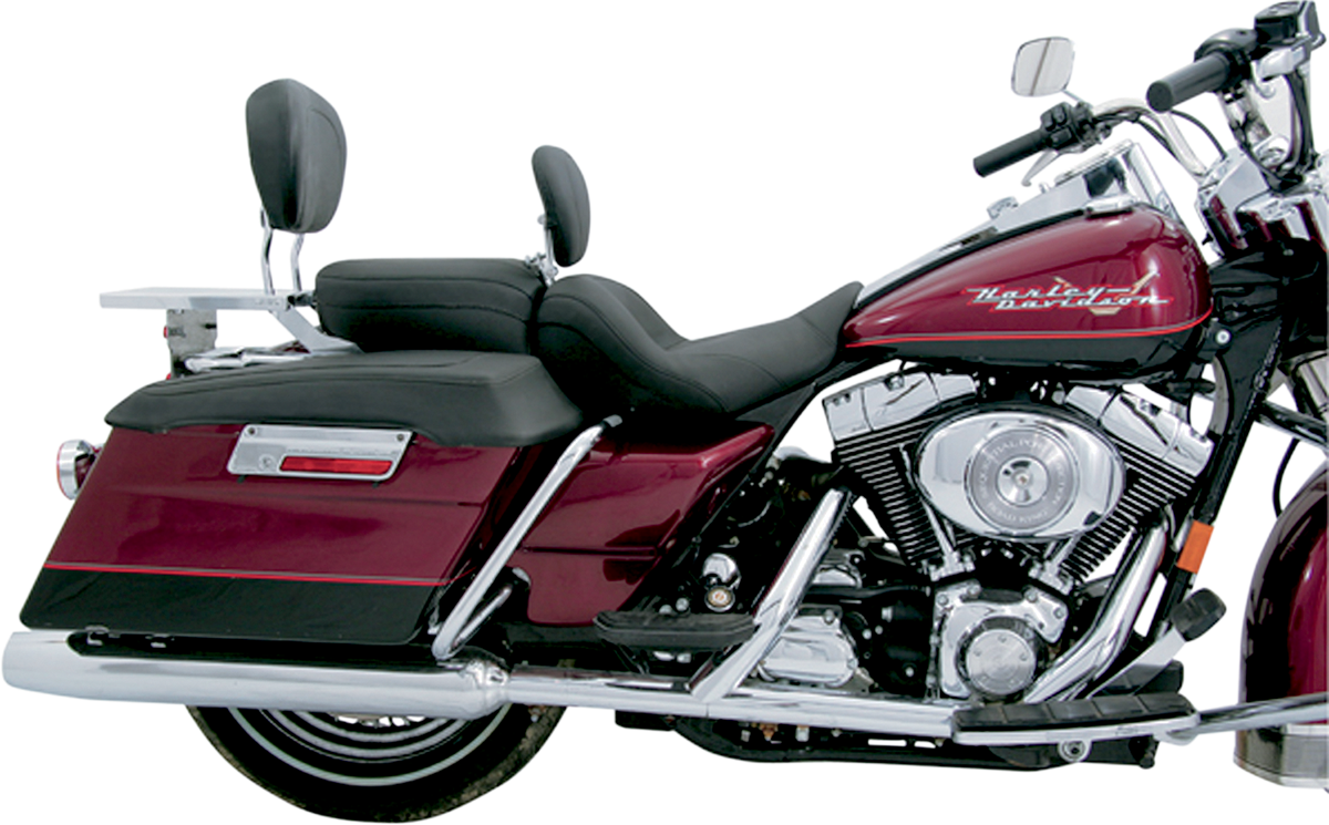 MUSTANG Lowdown Seat with Driver Backrest - Plain - FLHR '97-'07 79672