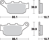 SBS Sintered Rear Brake Pads - 614LS (Buell / Triumph / Honda / Yamaha 1988–2023)