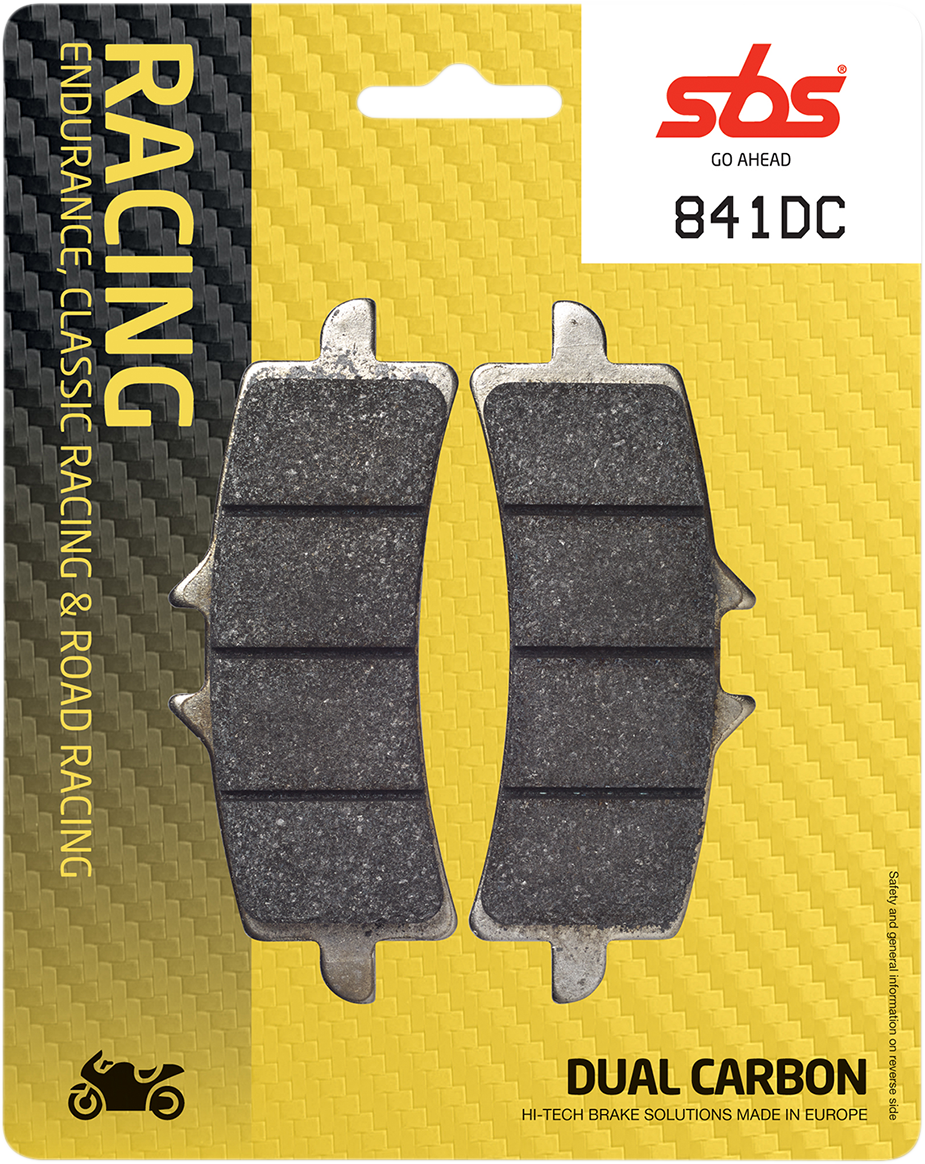 SBS Track Organic Base Front Brake Pads - 841DC (Ducati / MV Agusta / Suzuki / Kawasaki / Aprilia / KTM 2007–2025)