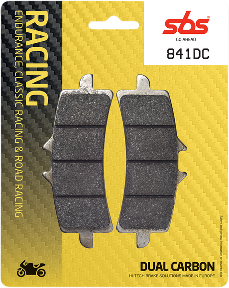 SBS Track Organic Base Front Brake Pads - 841DC (Ducati / MV Agusta / Suzuki / Kawasaki / Aprilia / KTM 2007–2025)