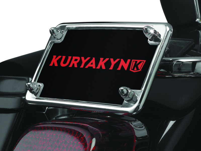 Kuryakyn License Frame & Backing Plate Set 4in X 7in Chrome - Cycle City Outdoors