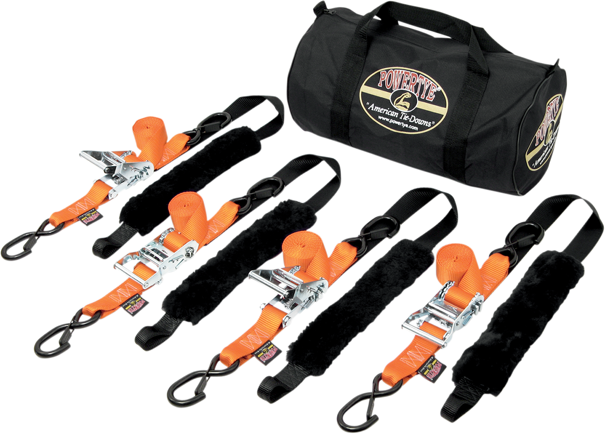 Powertye Mfg. TRAILERKIT-89 Fat Strap Trailer Kit - Orange | Adventure/ATV/UTV
