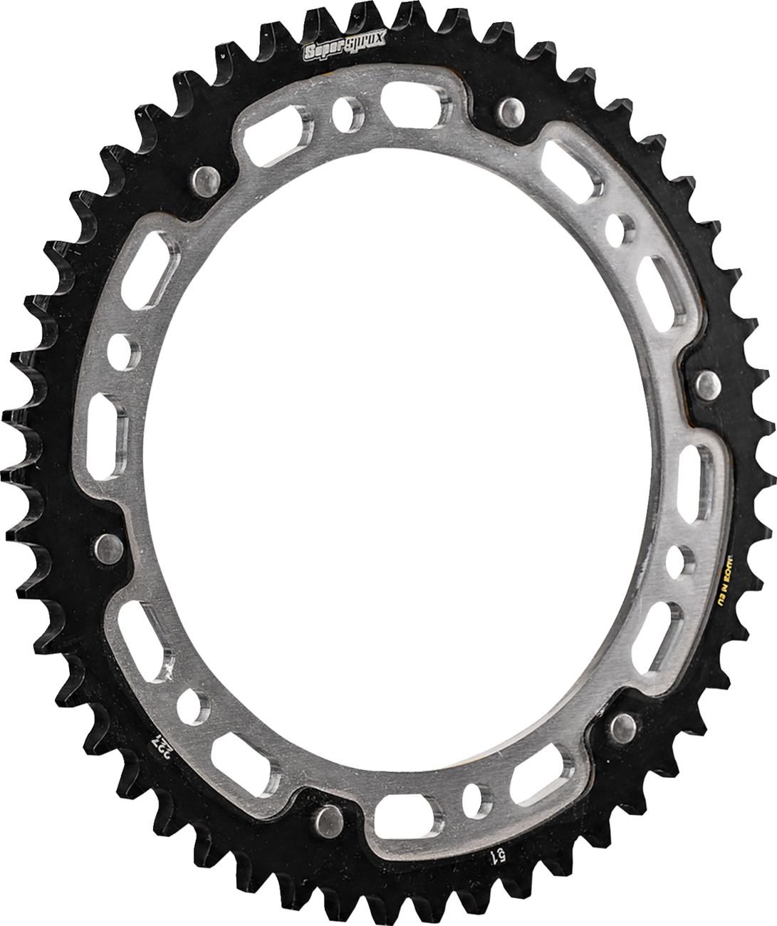 SUPERSPROX RST-725:49-SLV Stealth Rear Sprocket - 49 Tooth - Black/Silver - FLH/FLT | Street