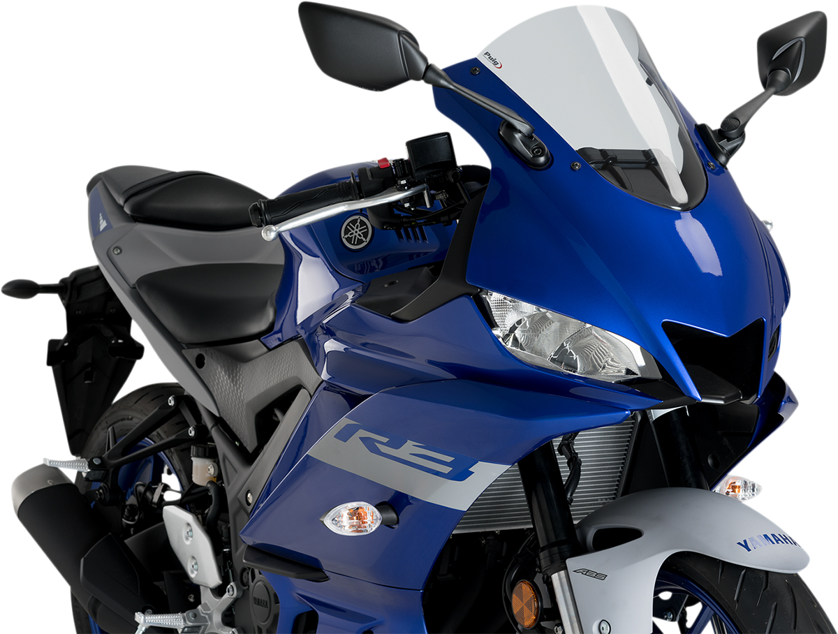 Puig Hi-Tech Parts 3737W Race Windscreen - 13" - Clear - YZF-R3 | Street