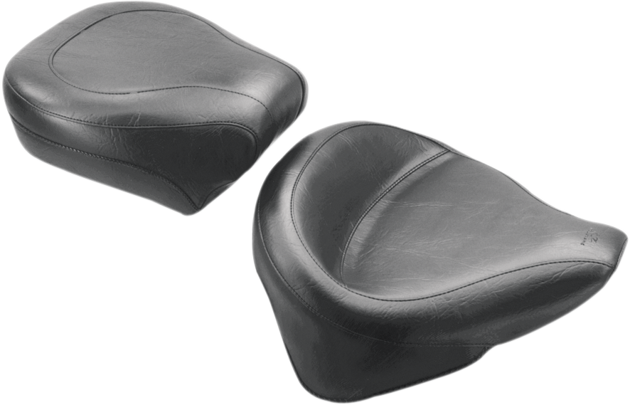 MUSTANG Wide Rear Seat - Smooth - Black - FLST '00-'15 76182