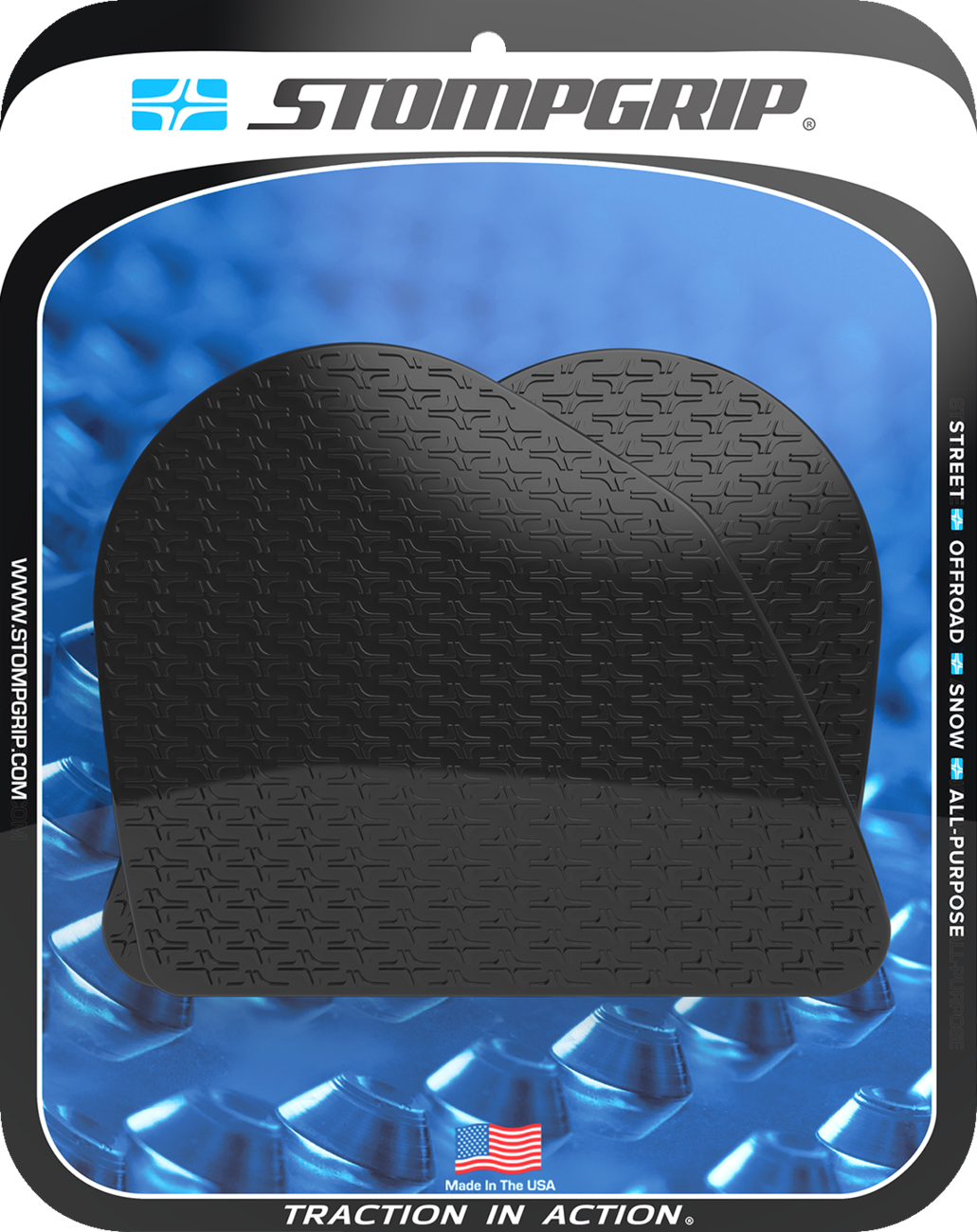 STOMPGRIP 55-14-0198B Tank Grips - Icon - Black - Ducati - DesertX '22-'25 | Street