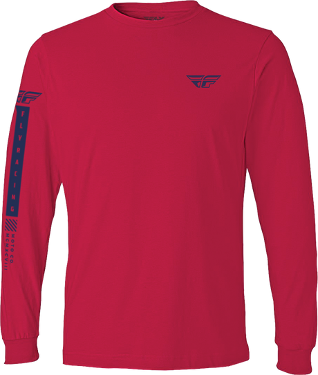 Fly Tribe Long Sleeve Tee Red/Blue Xl - Cycle City Outdoors