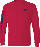 Fly Tribe Long Sleeve Tee Red/Blue Md - Cycle City Outdoors
