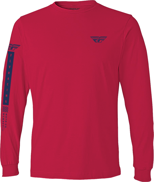 Fly Tribe Long Sleeve Tee Red/Blue Md - Cycle City Outdoors