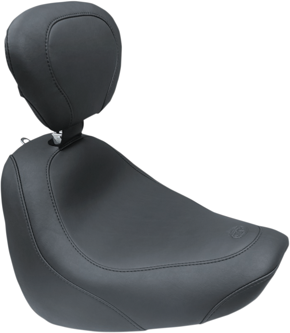 MUSTANG Seat - Wide Tripper* Solo - with Backrest - Smooth - Black 79336