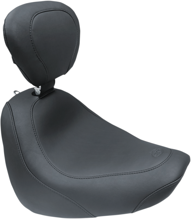 MUSTANG Seat - Wide Tripper* Solo - with Backrest - Smooth - Black 79336