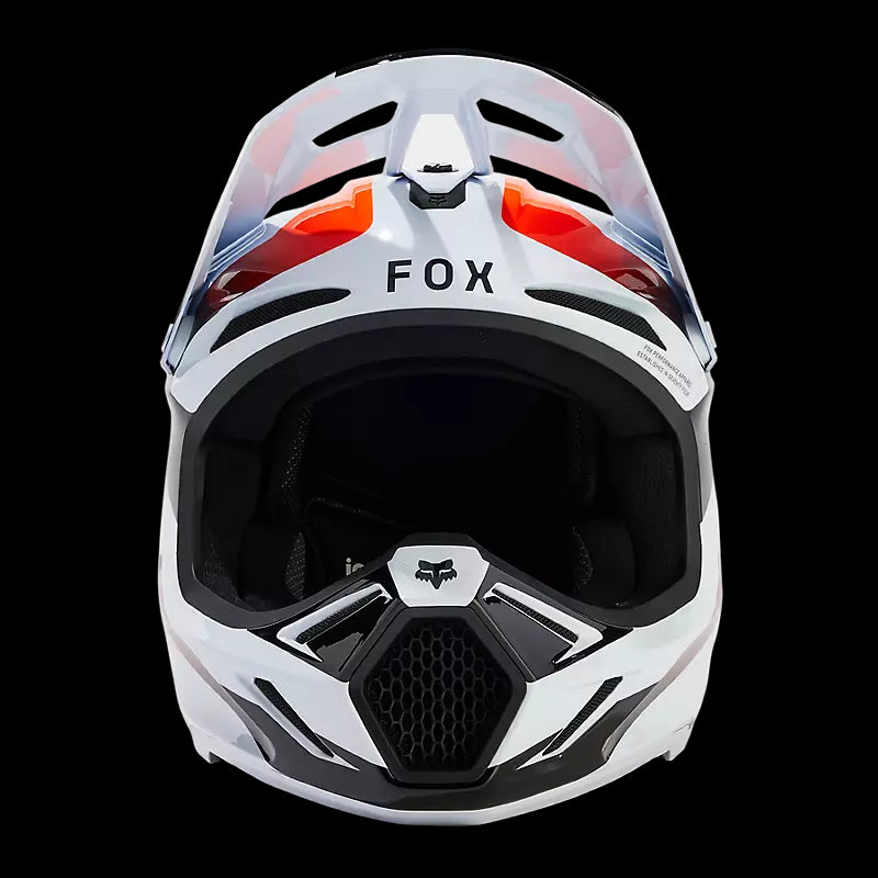 Fox Racing V3 Magnetic Helmet White/Orange